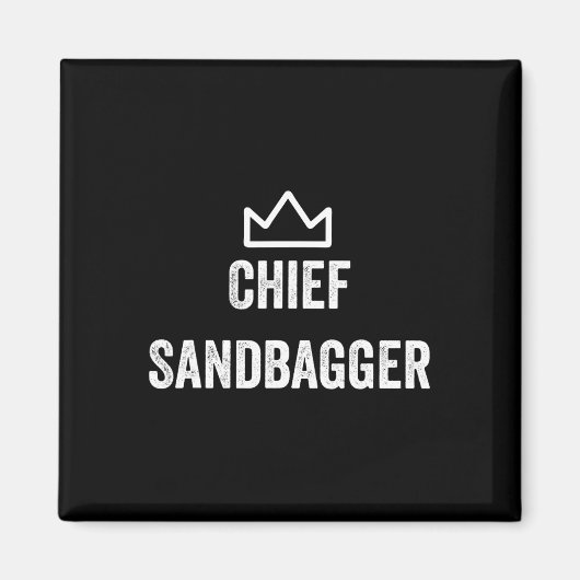 Chief Sandbagger Gift voor Golf Meme BJJ Schaakzan Magneet (Voorkant)