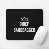 Chief Sandbagger Gift voor Golf Meme BJJ Schaakzan Muismat (Met muis)