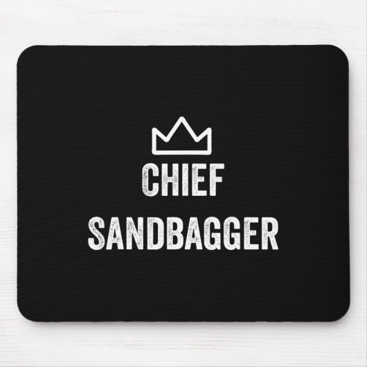 Chief Sandbagger Gift voor Golf Meme BJJ Schaakzan Muismat (Voorkant)