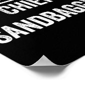 Chief Sandbagger Gift voor Golf Meme BJJ Schaakzan Poster (Hoek)