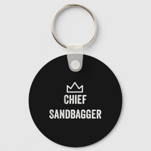 Chief Sandbagger Gift voor Golf Meme BJJ Schaakzan Sleutelhanger