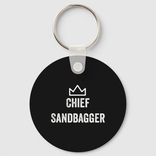 Chief Sandbagger Gift voor Golf Meme BJJ Schaakzan Sleutelhanger (Voorkant)