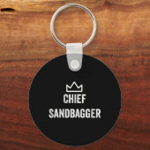 Chief Sandbagger Gift voor Golf Meme BJJ Schaakzan Sleutelhanger (Voorkant)