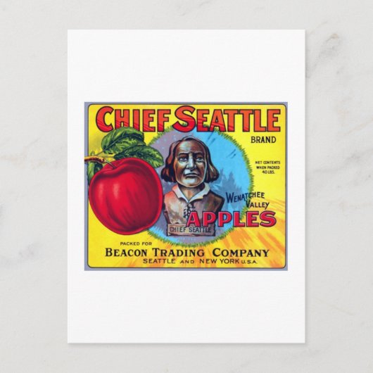 Chief Seattle Apples Briefkaart (Voorkant)