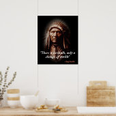 Chief Seattle Quote over de dood Poster (Keuken)