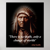 Chief Seattle Quote over de dood Poster (Voorkant)