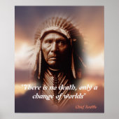 Chief Seattle Quote over de dood Poster (Voorkant)