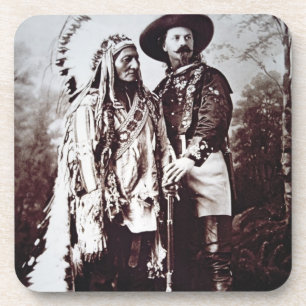 Chief Sitting Bull (1831-90) op tournee met Buffal Drankjes Onderzetter