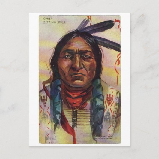 Chief Sitting Bull Briefkaart (Voorkant)