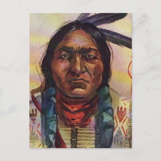 Chief Sitting Bull Briefkaart (Voorkant)