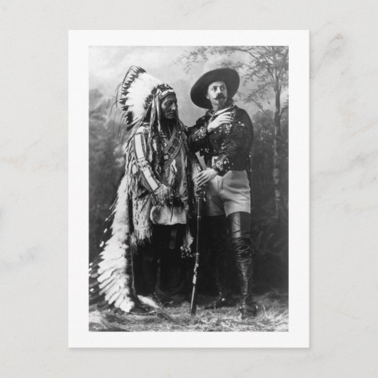Chief Sitting Bull en Buffalo Bill 1895  Briefkaart (Voorkant)