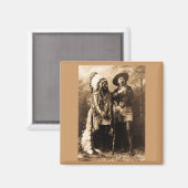 Chief Sitting Bull en Buffalo Bill 1895 Magneet (Voorkant / Achterkant)
