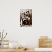 Chief Sitting Bull en Buffalo Bill Circa 1885 Poster (Keuken)