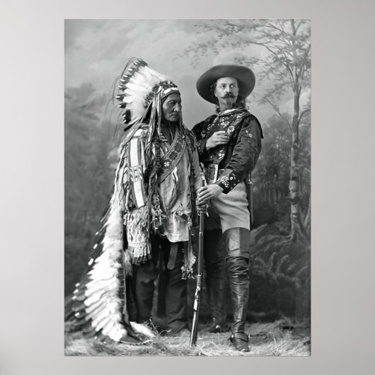 CHIEF SITTING BULL en Buffalo Bill Cody Poster (Voorkant)