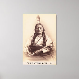 Chief Sitting Bull met Eyeglasses c. 1881 Canvas Afdruk