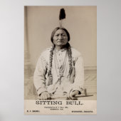 Chief Sitting Bull Portrait 1885 Poster (Voorkant)