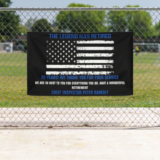 Chief Thin Blue Line Flag Retirement Party Spandoek (Insitu)