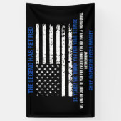 Chief Thin Blue Line Flag Retirement Party Spandoek (Verticaal)