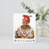 Chief Wapello, Musquakee Chief Briefkaart (Staand voorkant)
