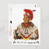 Chief Wapello, Musquakee Chief Briefkaart (Voorkant / Achterkant)