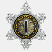 Chief Warrant Officer Five-CW5  Tin Sneeuwvlok Ornament (Voorkant)