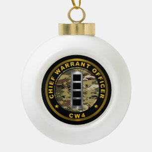 Chief Warrant Officer four-CW4 Keramische Bal Ornament