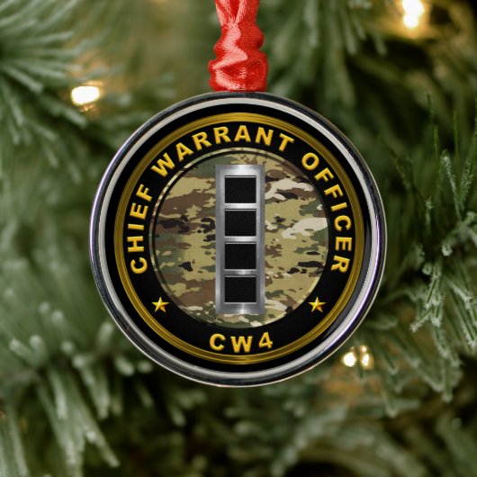 Chief Warrant Officer four-CW4 Metalen Ornament (Boom)