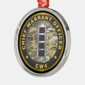 Chief Warrant Officer four-CW4 Metalen Ornament (Links)