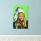 Chief Washakie Portrait Canvas Afdruk (Insitu (Houten vloer))