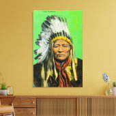 Chief Washakie Portrait Canvas Afdruk (Insitu (Woonkamer))