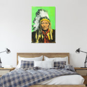 Chief Washakie Portrait Canvas Afdruk (Insitu (Slaapkamer))