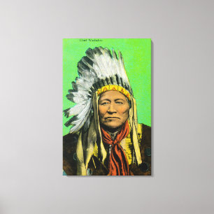 Chief Washakie Portrait Canvas Afdruk