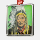 Chief Washakie Portrait Metalen Ornament (Links)