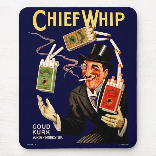 Chief Whip sigaretten uit 1920 Muismat (Voorkant)