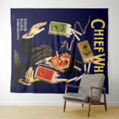 Chief Whip sigaretten uit 1920 Wandkleed (In Situ (horizontaal))
