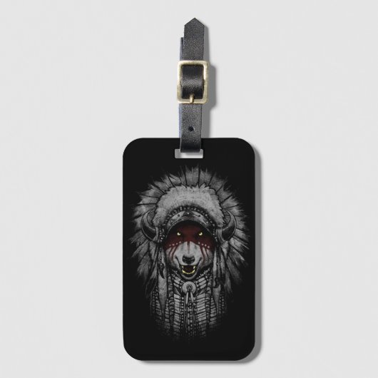 Chief Wolf Bagagelabel (Voorkant (verticaal))