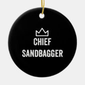 Chief Zandzak Golf Meme Bjj Schaken Zandzak Keramisch Ornament (Voorkant)