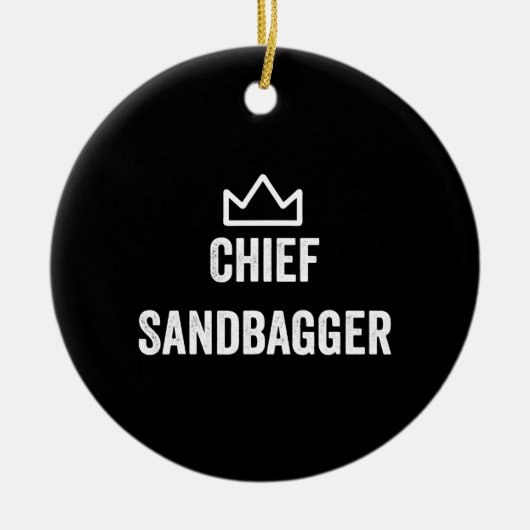 Chief Zandzak Golf Meme Bjj Schaken Zandzak Keramisch Ornament (Voorkant)