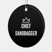 Chief Zandzak Golf Meme Bjj Schaken Zandzak Keramisch Ornament (Links)