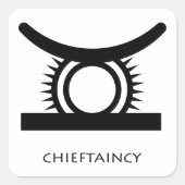 Chieftaincy ( Ohen Adwae ) Adinkra Symbol sticker (Voorkant)