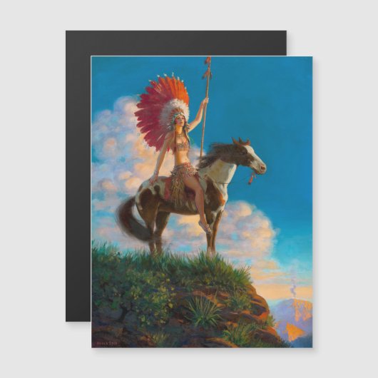 Chieftess Vrouw Indiaanse indiaan Chief (Voorkant / Achterkant)