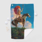 Chieftess Vrouw Indiaanse indiaan Chief Golfhanddoek (Insitu)