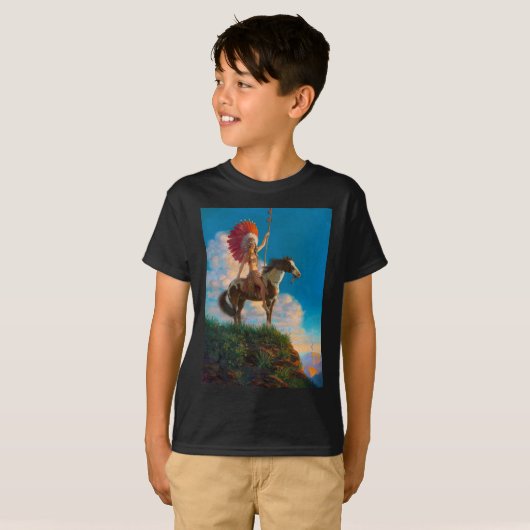 Chieftess Vrouw Indiaanse indiaan Chief T-shirt (Voorkant volledig)