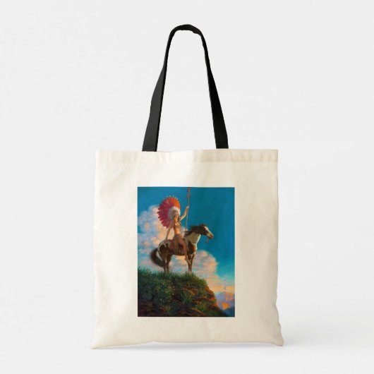Chieftess Vrouw Indiaanse indiaan Chief Tote Bag (Achterkant)