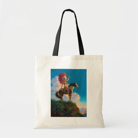 Chieftess Vrouw Indiaanse indiaan Chief Tote Bag (Voorkant)
