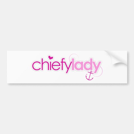 Chiefy Lady Bumpersticker (Voorkant)