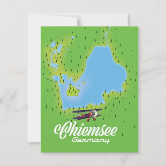 Chiemsee Duitsland meer kaart (Voorkant)