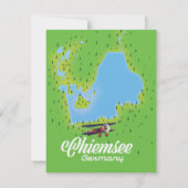 Chiemsee Duitsland meer kaart (Achterkant)