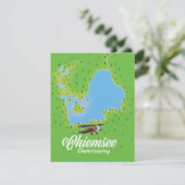 Chiemsee Duitsland meer kaart (Staand voorkant)