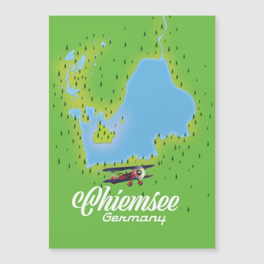 Chiemsee Duitsland meer kaart (Voorkant)